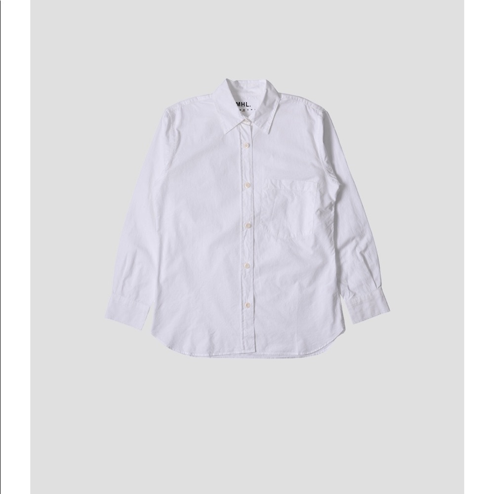 Margaret Howell cream white button down shirt